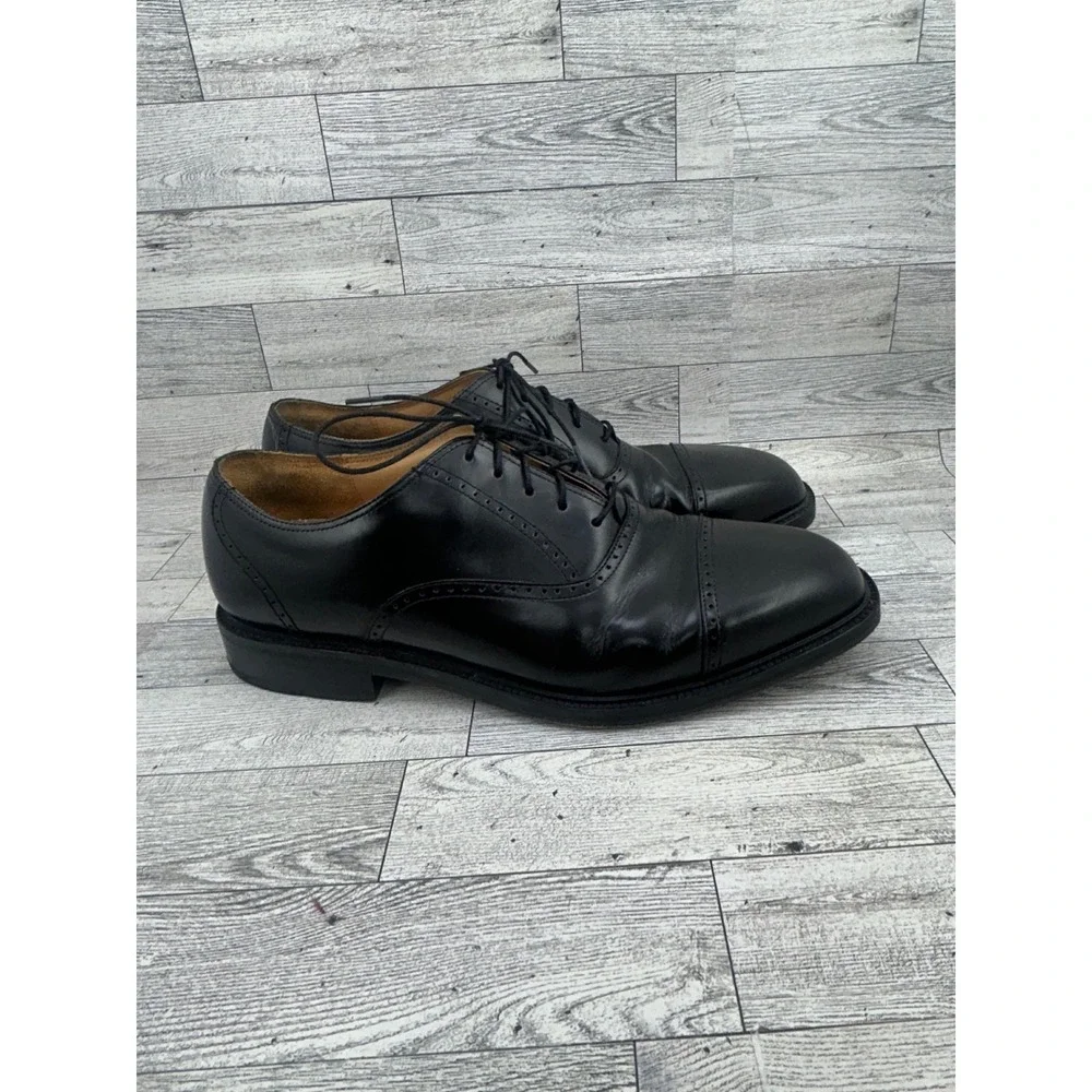 Rockport‎ Men APM11411 Black Leather Cap Toe Oxford Dress Shoes Size 9.5 W